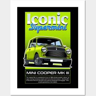 Iconic Cooper British Car Posters and Art